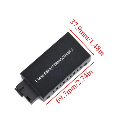 1 Pair Fiber Media Converter SC to RJ45 100/1000Mbps 20Km