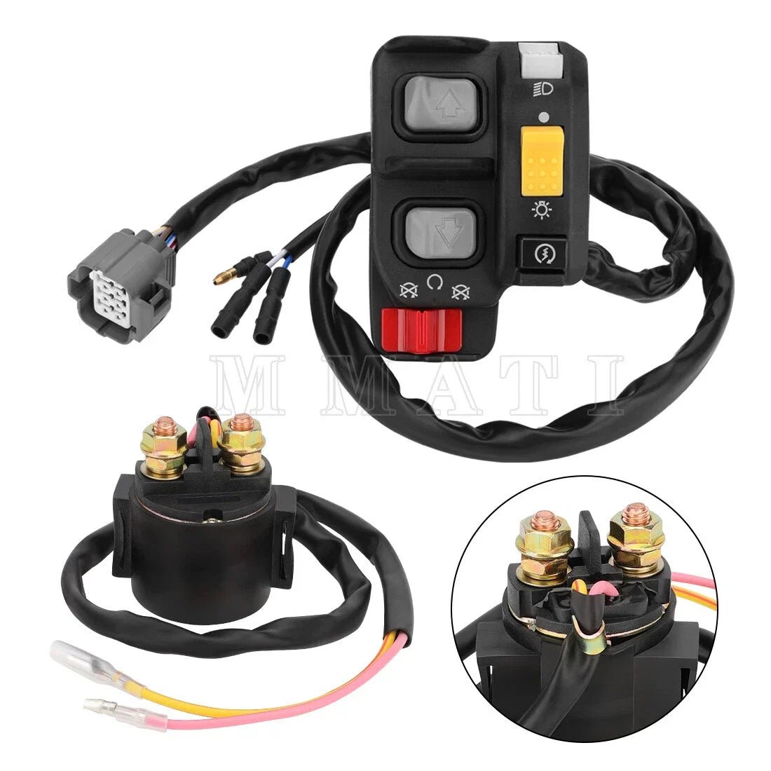 Handlebar Kill Switch & Starter Relay for Honda TRX250TE Recon 250 (2002–2004)