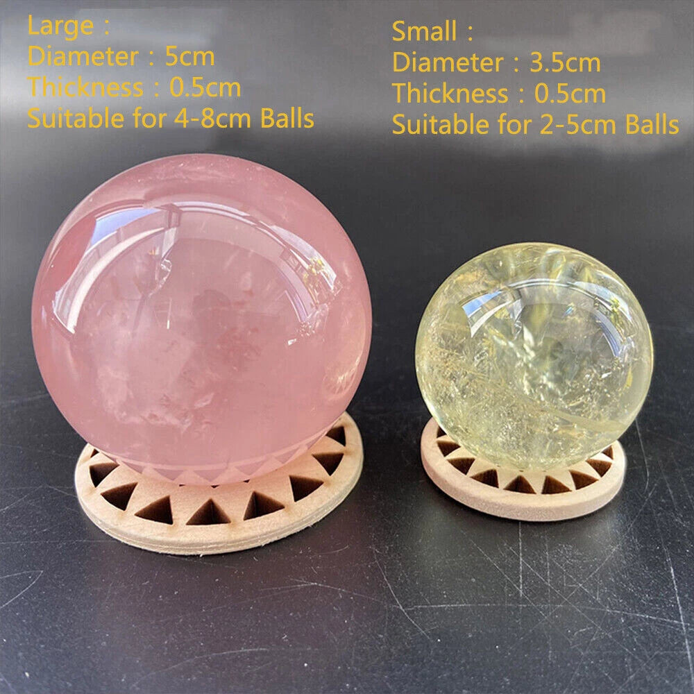 5PC Crystal Ball Stand for Wood Sphere Holder