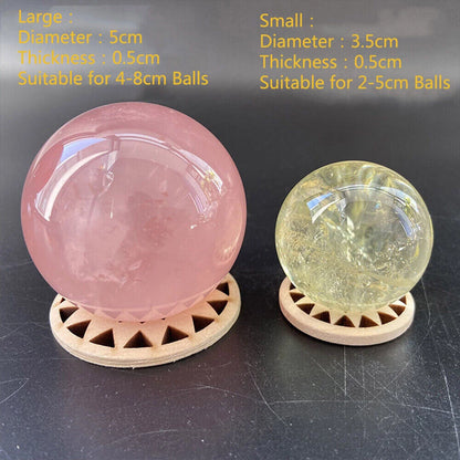 5PC Crystal Ball Stand for Wood Sphere Holder