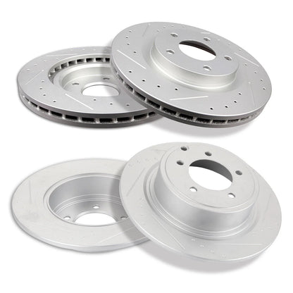 Set of 4 Drilled Brake Rotors for Jeep Patriot Compass 2.4L (2007–2017)