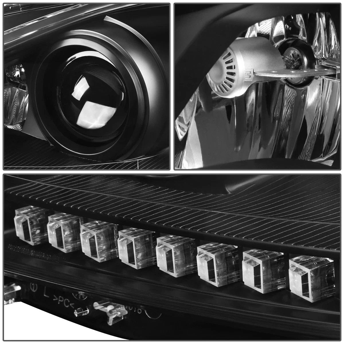 3D LED Bar Projector Headlights for Mercedes-Benz C-Class (2011–2015)