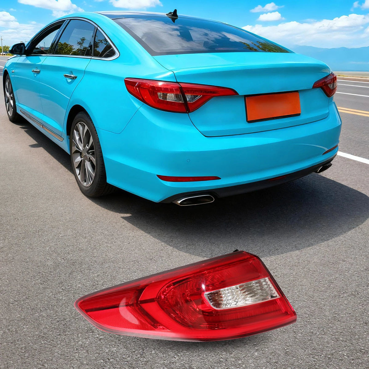 Left Driver Outer Tail Light for Hyundai Sonata (2015–2017) 92402C2000