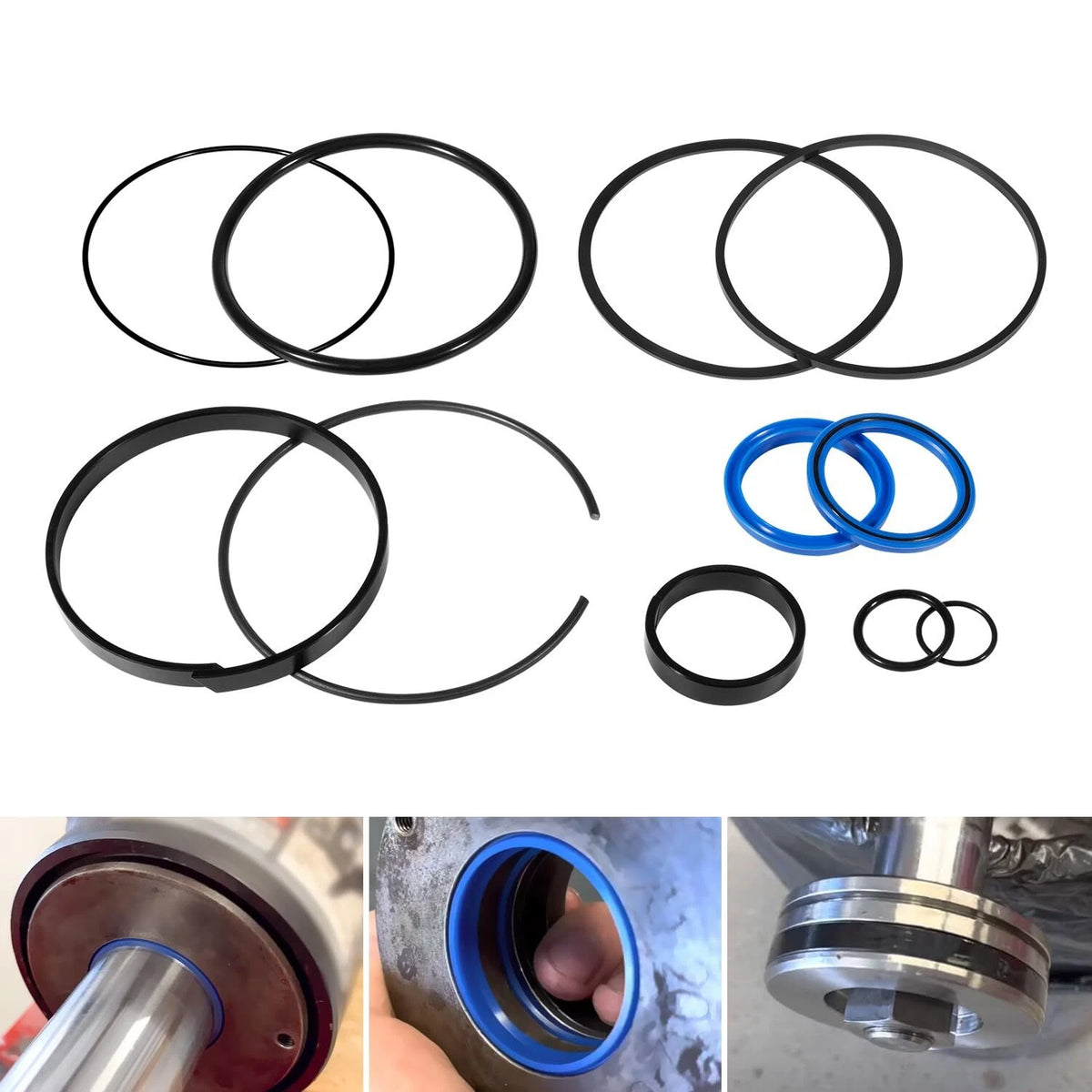 Hydraulic Log Splitter Cylinder Rebuild Seal Kit for 4.0" Bore x 1.75" Rod