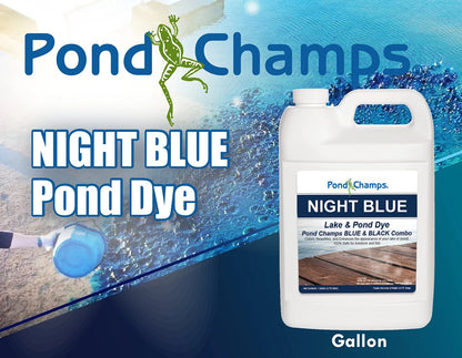 Night Blue Pond Dye 1 Gallon Water Colorant Safe for Fish & Wildlife