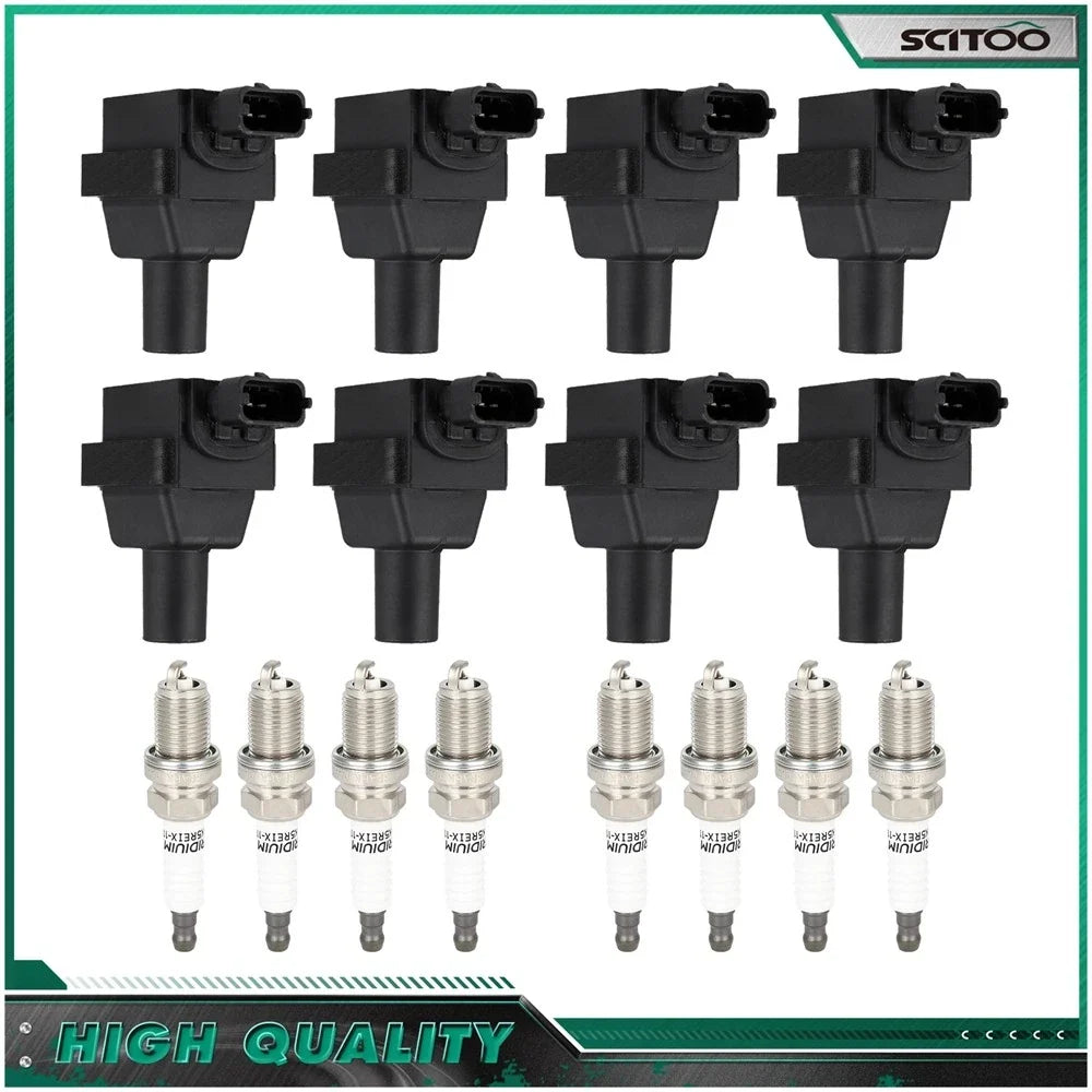 Set of 8 Ignition Coils & Spark Plugs for Mercedes-Benz S420 S500 (1996–1999)