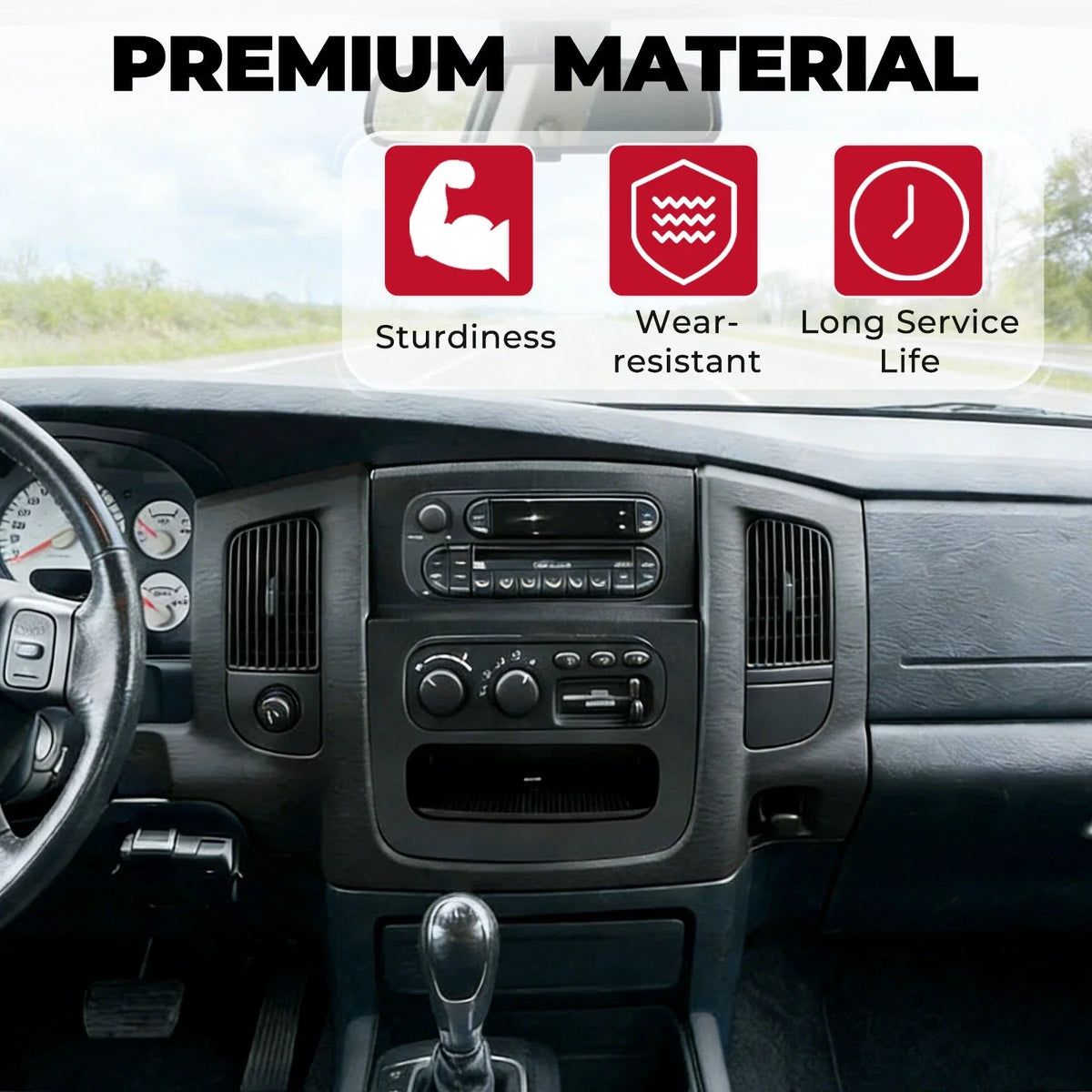 Center Dash Radio Bezel Climate Trim Panel Vent for Dodge Ram 1500 2500 (2002–2005)