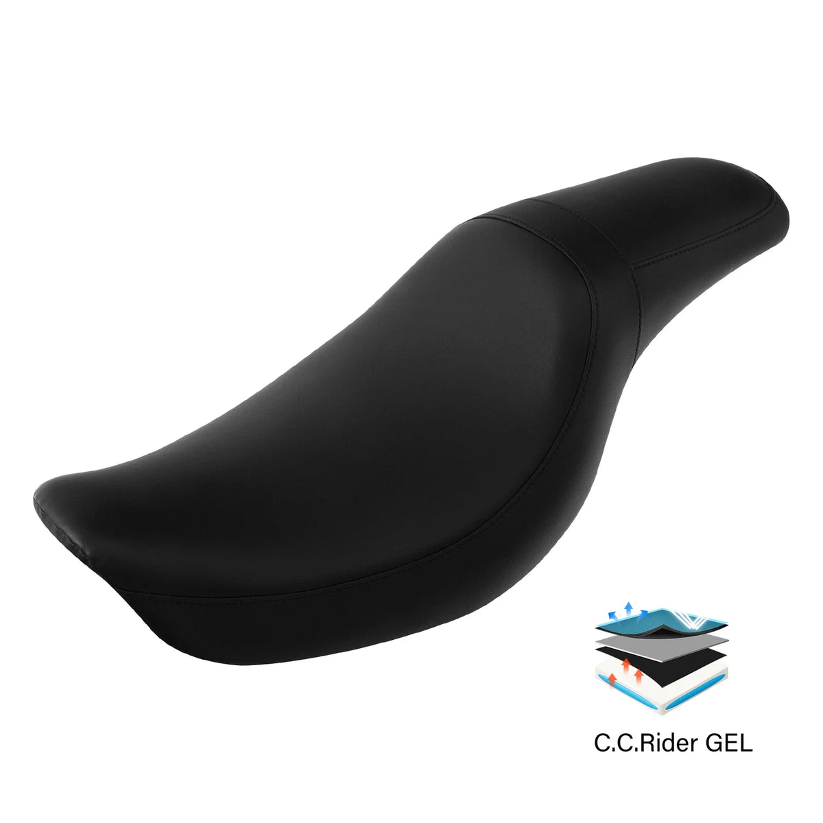 Driver Passenger Gel Seat for Harley Dyna Fat Bob Low Rider Street Bob (2006–2017)