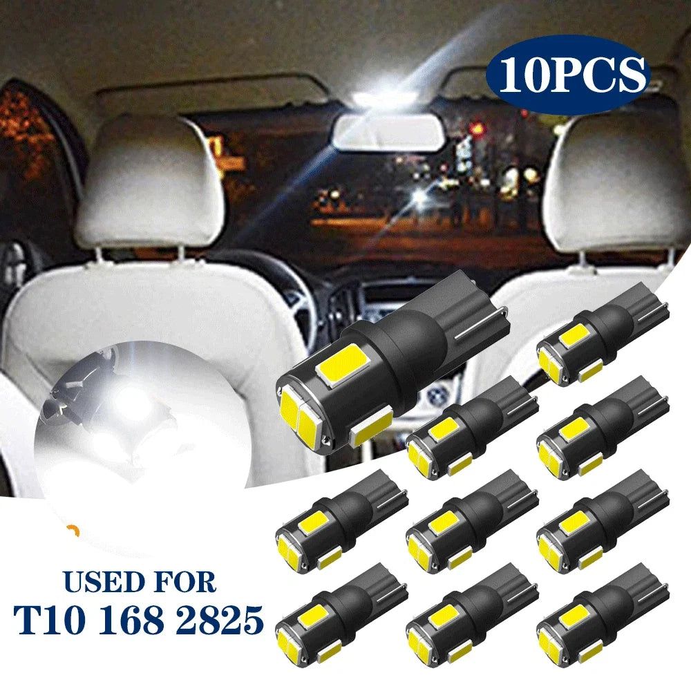 T10 168 2825 194 LED License Plate Light Bulbs for CANBS (6500K)