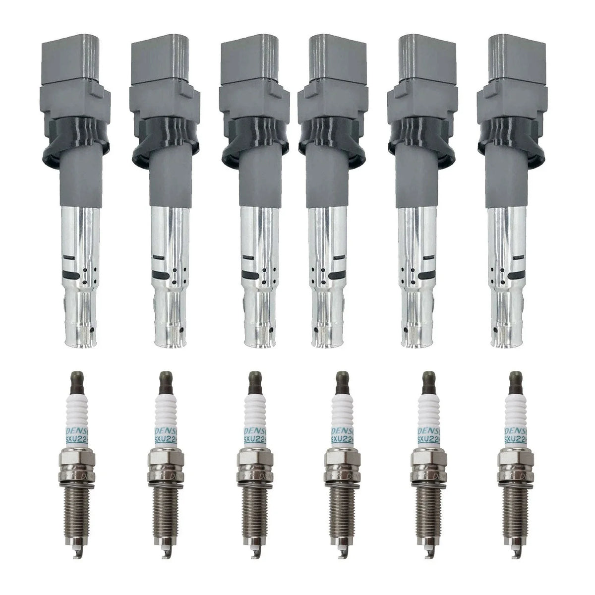 Set of 6 Ignition Coils & Denso Iridium Spark Plugs for Q7 Atlas Touareg (2017–2023)