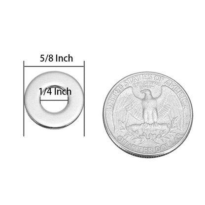 Set of 10 Stainless Steel Flat Washers for Marine Applications (200-1000)