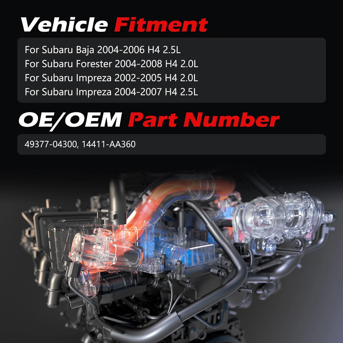 Billet Turbo 49377-04300 for Subaru Forester Impreza WRX (2000–2023)