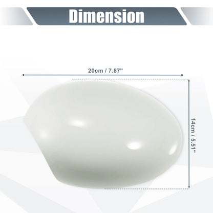 Pair Rearview Mirror Cover Cap White for BMW Mini Clubman R55 R57