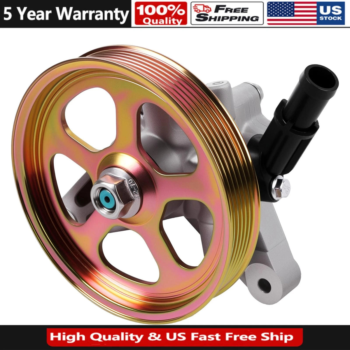 Power Steering Pump w/ Pulley for Honda Ridgeline (2006–2011) 21-5193, 56110RJEA01
