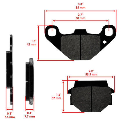 Front & Rear Brake Pads for Kawasaki KSF250 Mojave 250 (1987–1996) MP241AA2008