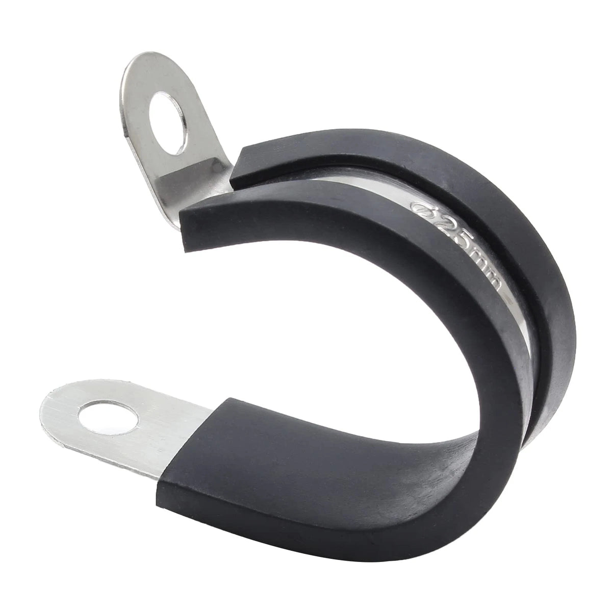 Set of 12 Cable Clamps for Various Applications (1 inch, Stainless, Black)