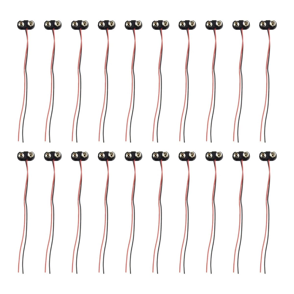 20X 9V Battery Clips T Type Connector Hard Shell
