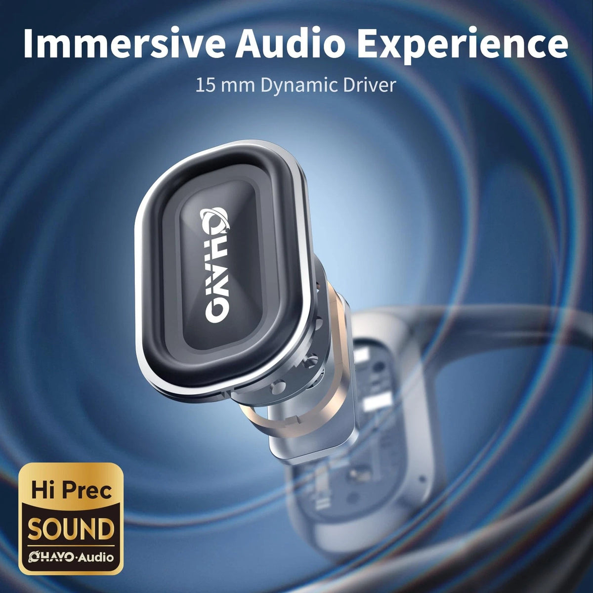 Open Ear Headphones for Ergonomic Comfort (Black)