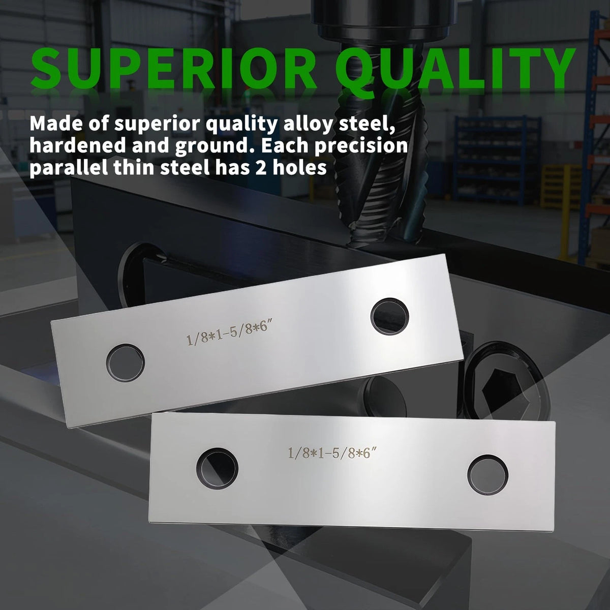 10 Pairs Precision Parallel Set 1/8" x 6" Accuracy 0.0002"