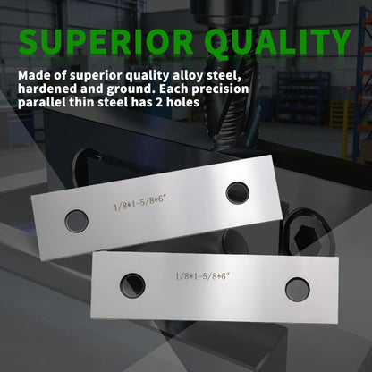 10 Pairs Precision Parallel Set 1/8" x 6" Accuracy 0.0002"