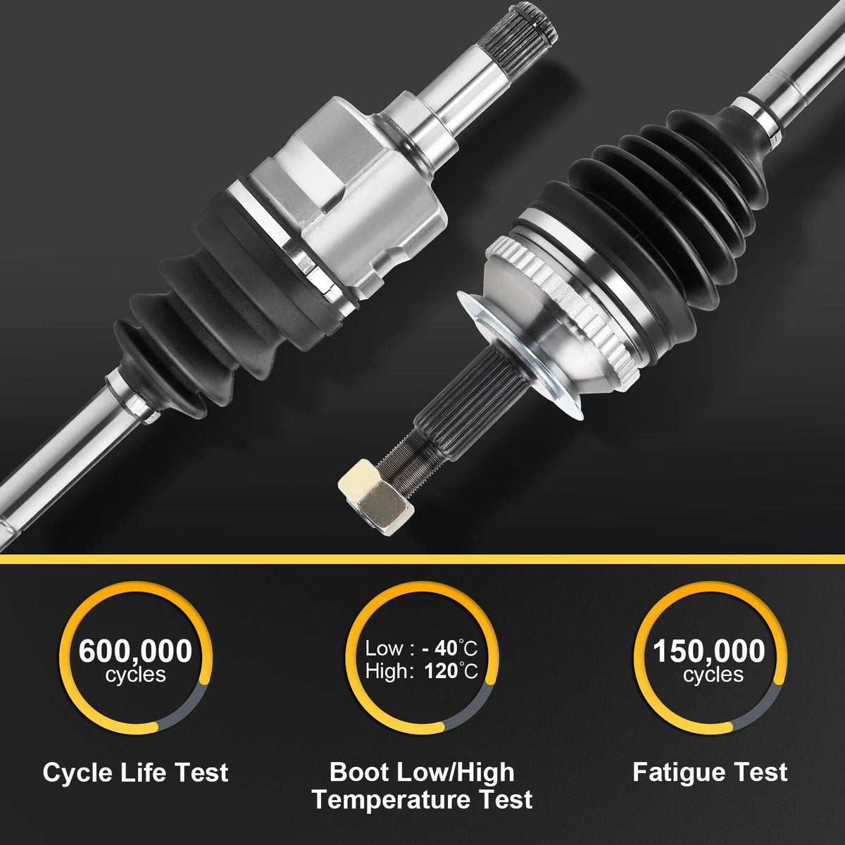 2X Front CV Axle Assembly for Subaru Crosstrek (2014–2016) 28321FJ020, 66-7576, 60-7576