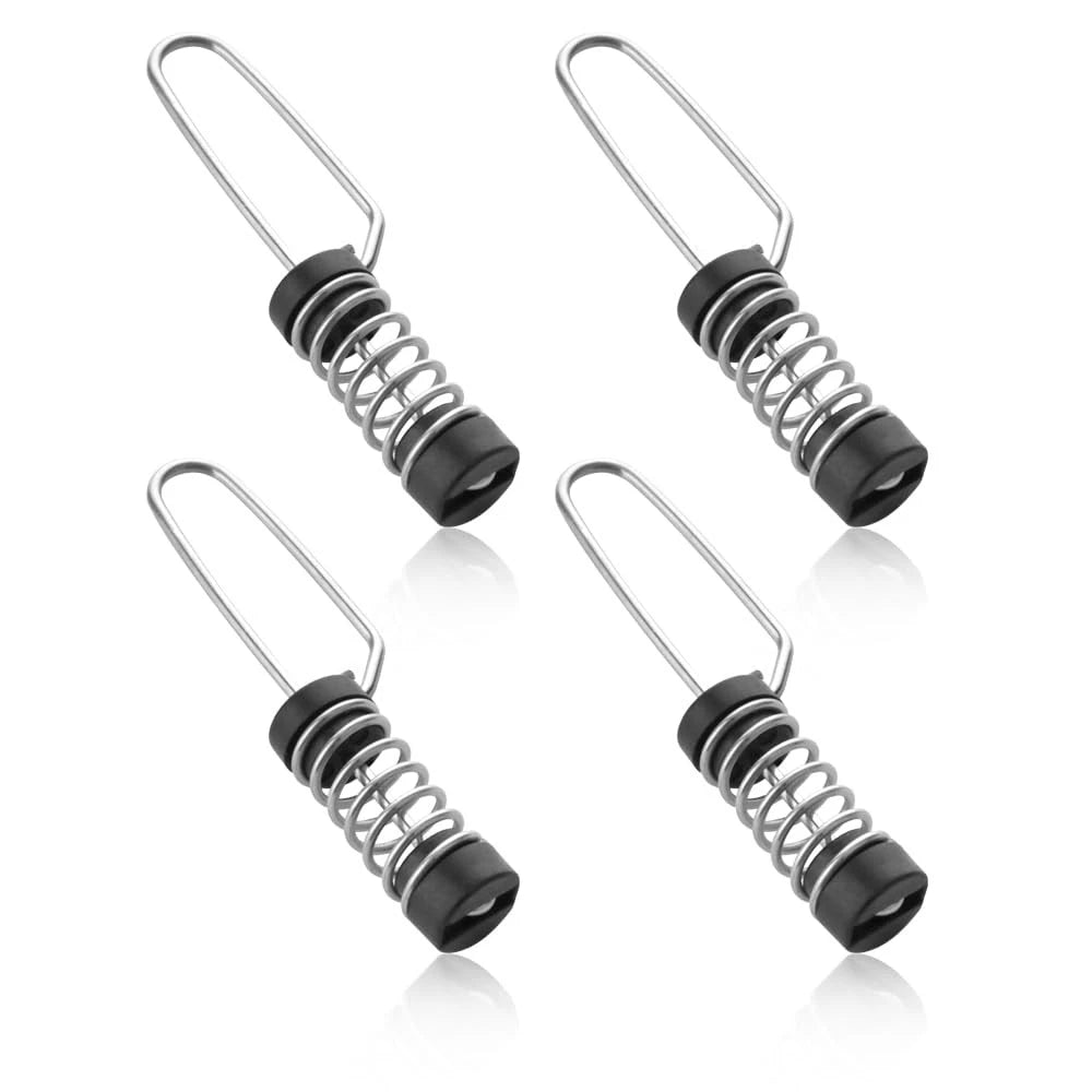 Set of 4 Fishing Flag Clips for Boat - Attach Burgees, Silver
