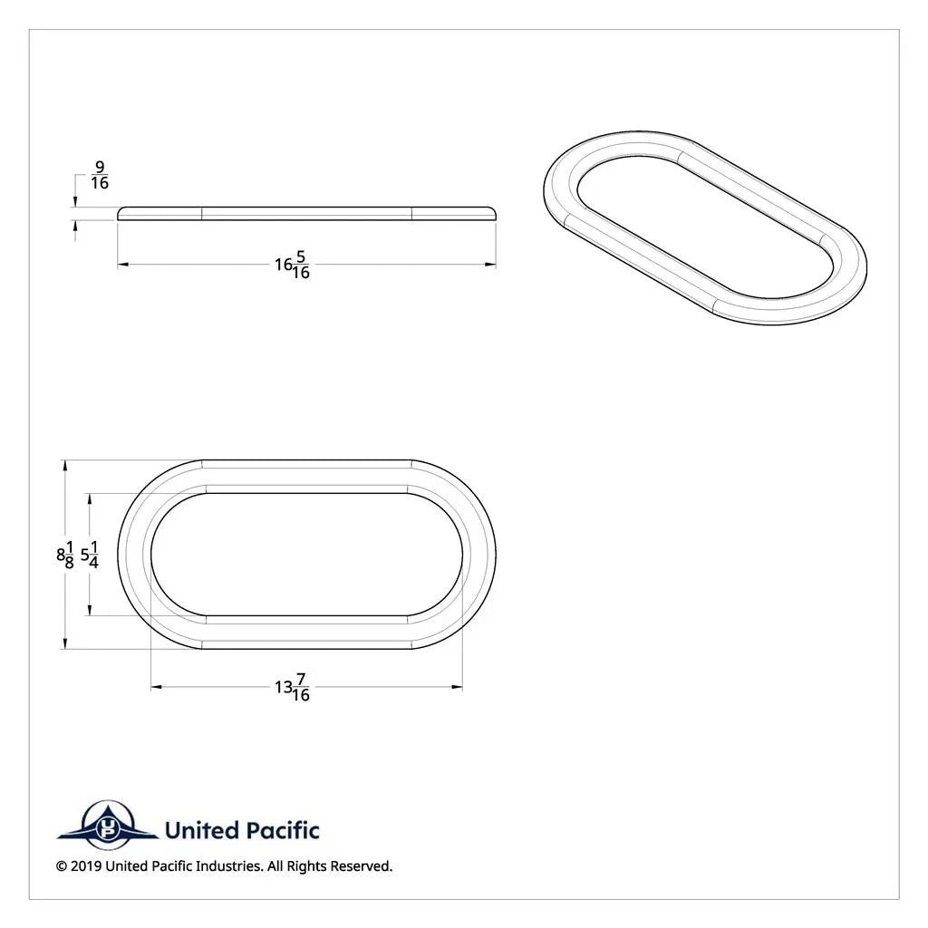 Oval Door View Window Trim for Peterbilt (UP#40918)