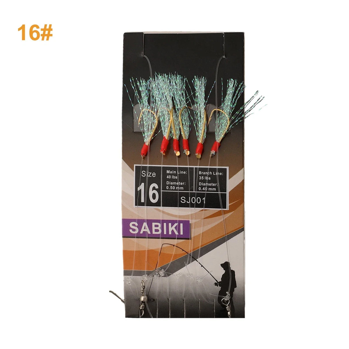 6pcs Rainbow Hook 60mm for Fishing (10/12/14/16) High-carbon Steel