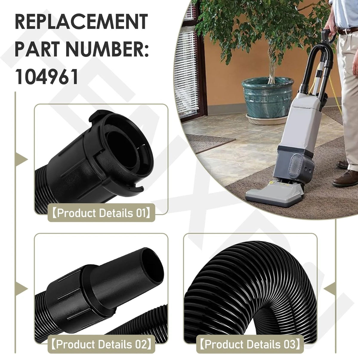 Upright 1500 15XP Hose for ProTeam with O Wand (No Year Range)