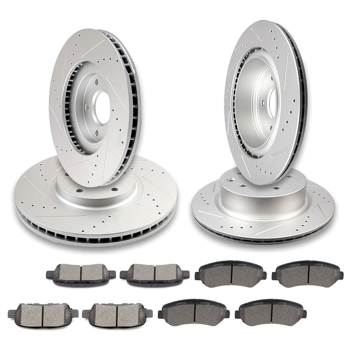 Set of 4 Ceramic Brake Pads and Rotors for Nissan Maxima (2009–2017)