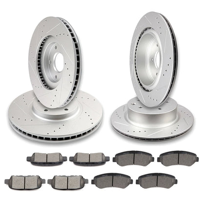 Set of 4 Ceramic Brake Pads and Rotors for Nissan Maxima (2009–2017)