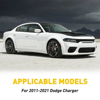 Set of 6 Piano Black Pillar Posts for Dodge Charger (2011–2021)
