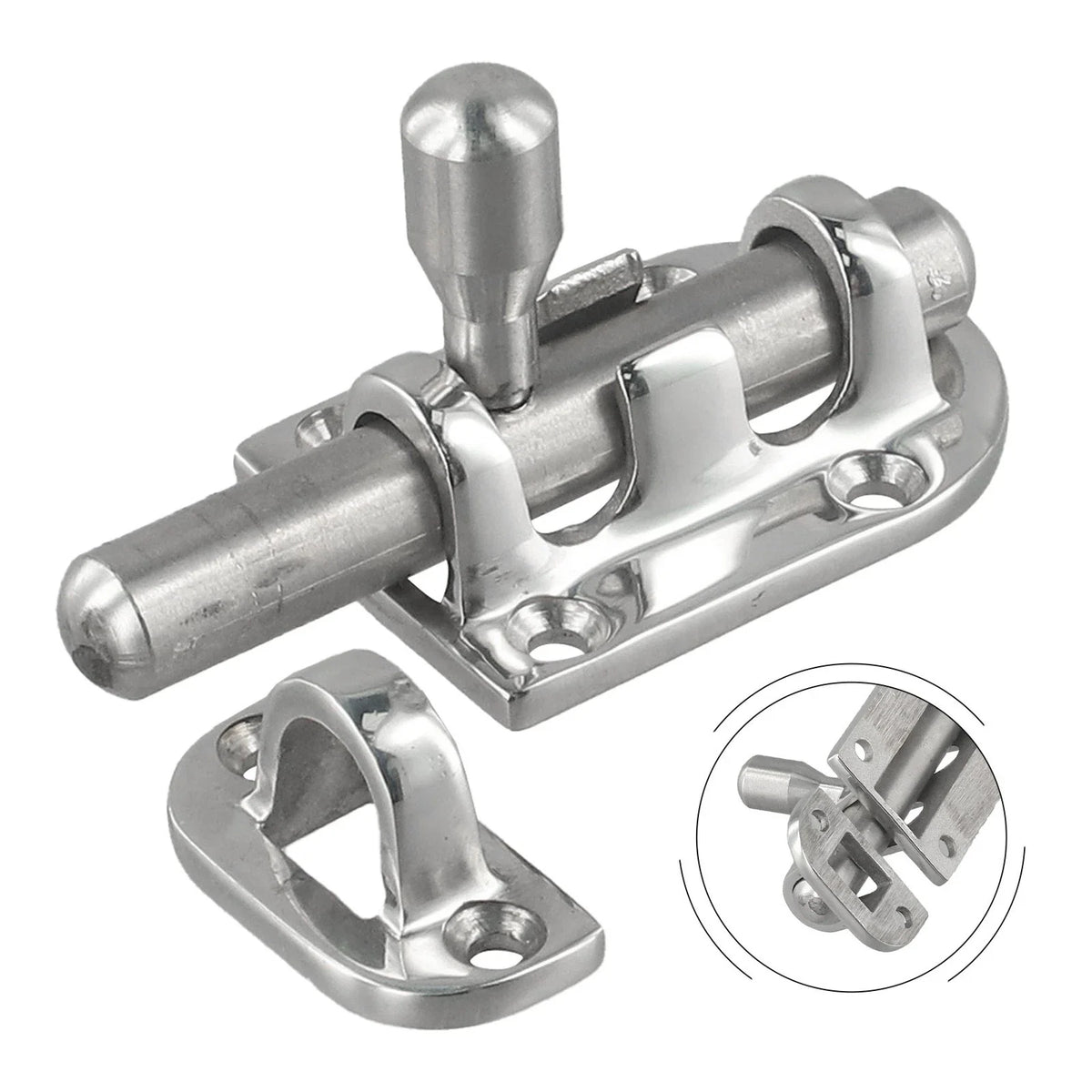 Stainless Steel Marine Boat Door Lock Latch Slide Bolt Clasp for Marine Use