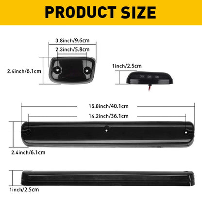 3X Smoke Amber LED Cab Roof Marker Lights for Chevy GMC 1500 2500 3500