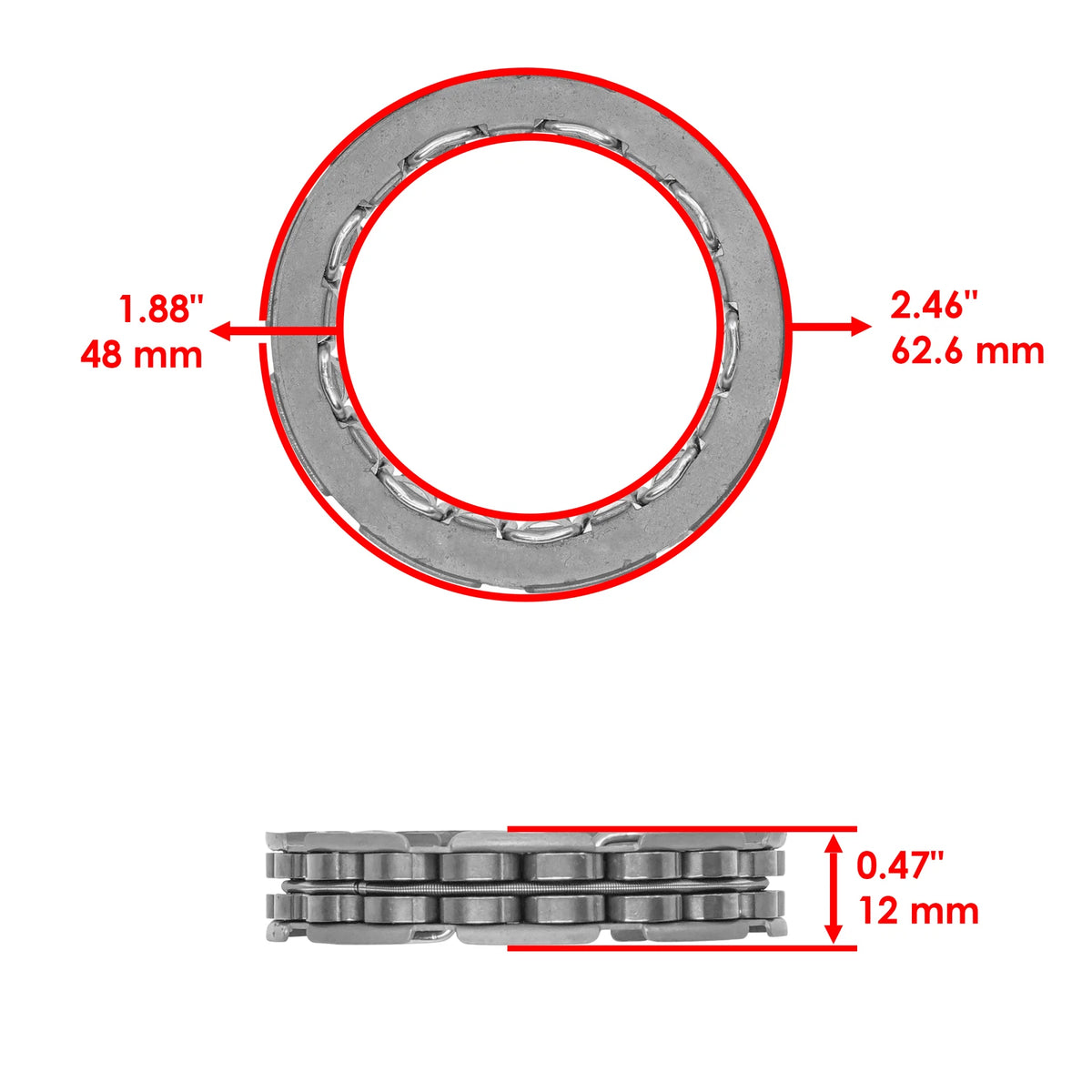 Clutch Hub One Way Bearing for Arctic Cat 650 H1 Auto 4X4 TRV (2008–2012) CL1196SC104ST