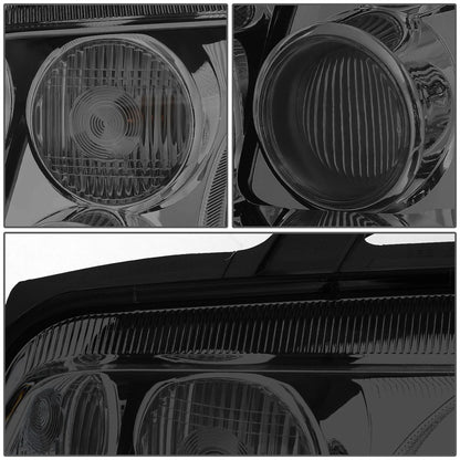 Pair of Smoked Housing Clear Lens Headlights for VW Jetta Mk4 (1999–2005)