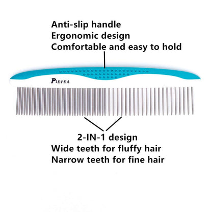 Stainless Steel Pet Comb for Dogs & Cats (7 1/4 Inch)