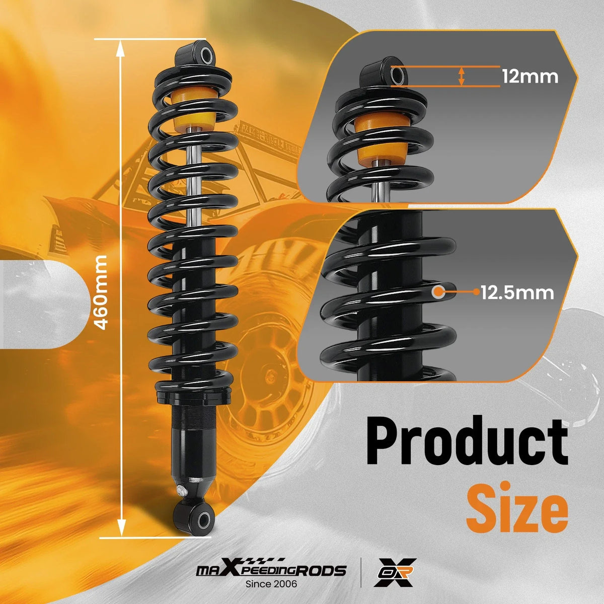 2X Front Coil-Over Shocks for John Deere Gator XUV625i 825i 855D 825M 855M
