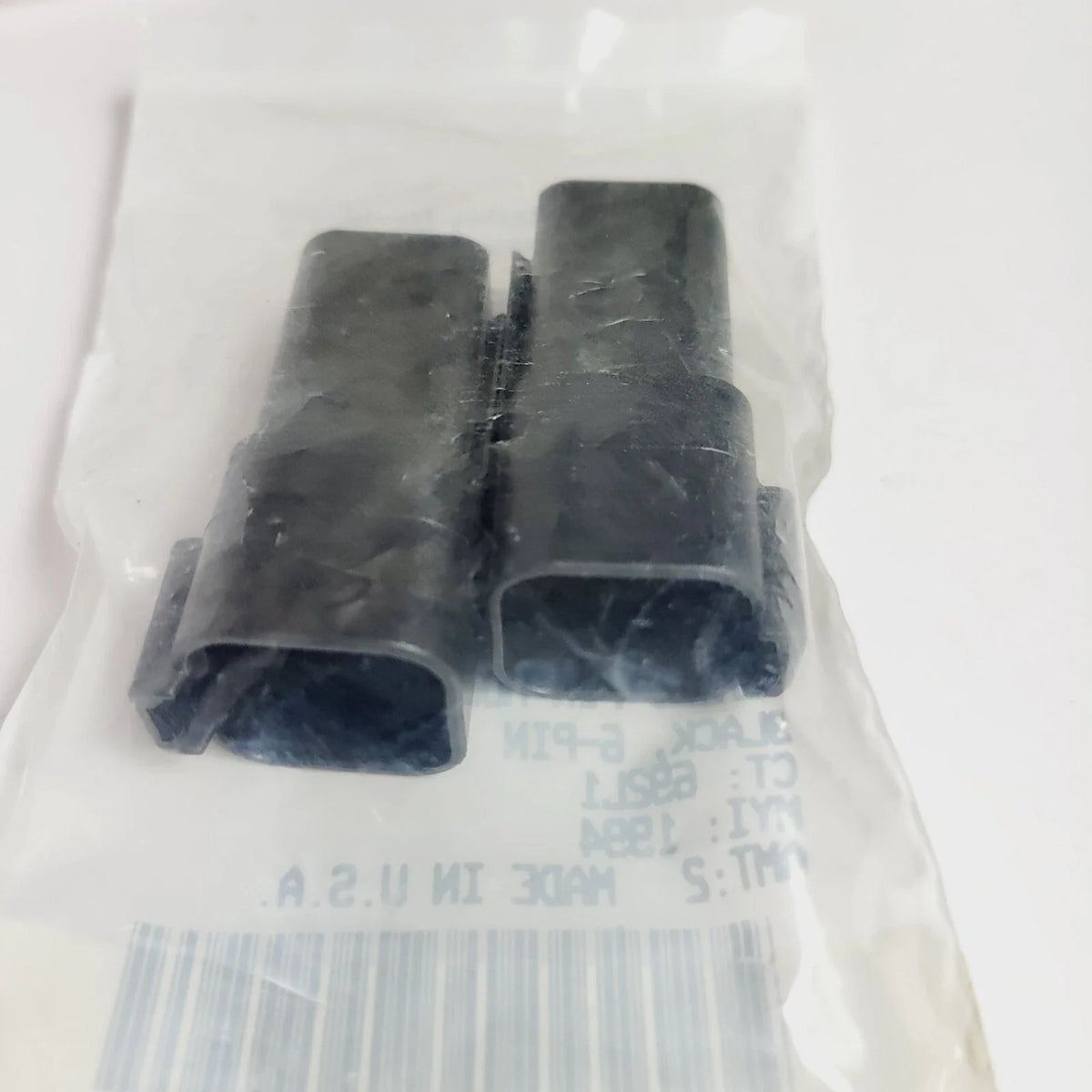 2X Sealed Pin Housing 6-Pin Black for Harley-Davidson (72106-94BK)