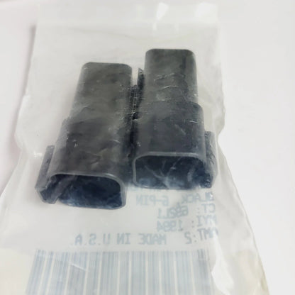 2X Sealed Pin Housing 6-Pin Black for Harley-Davidson (72106-94BK)