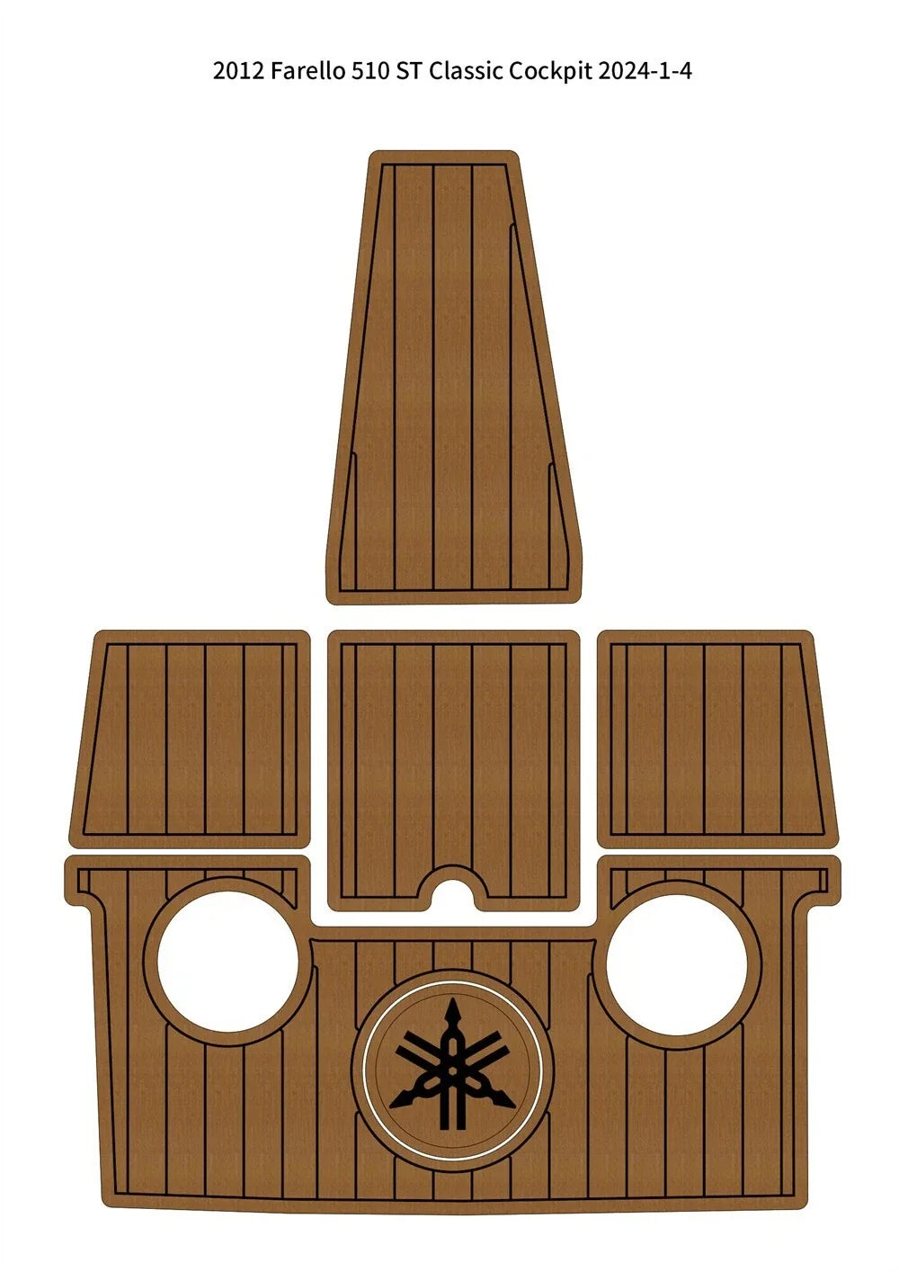 EVA Foam Faux Teak Deck Flooring Mat for Farello 510 ST (2012)