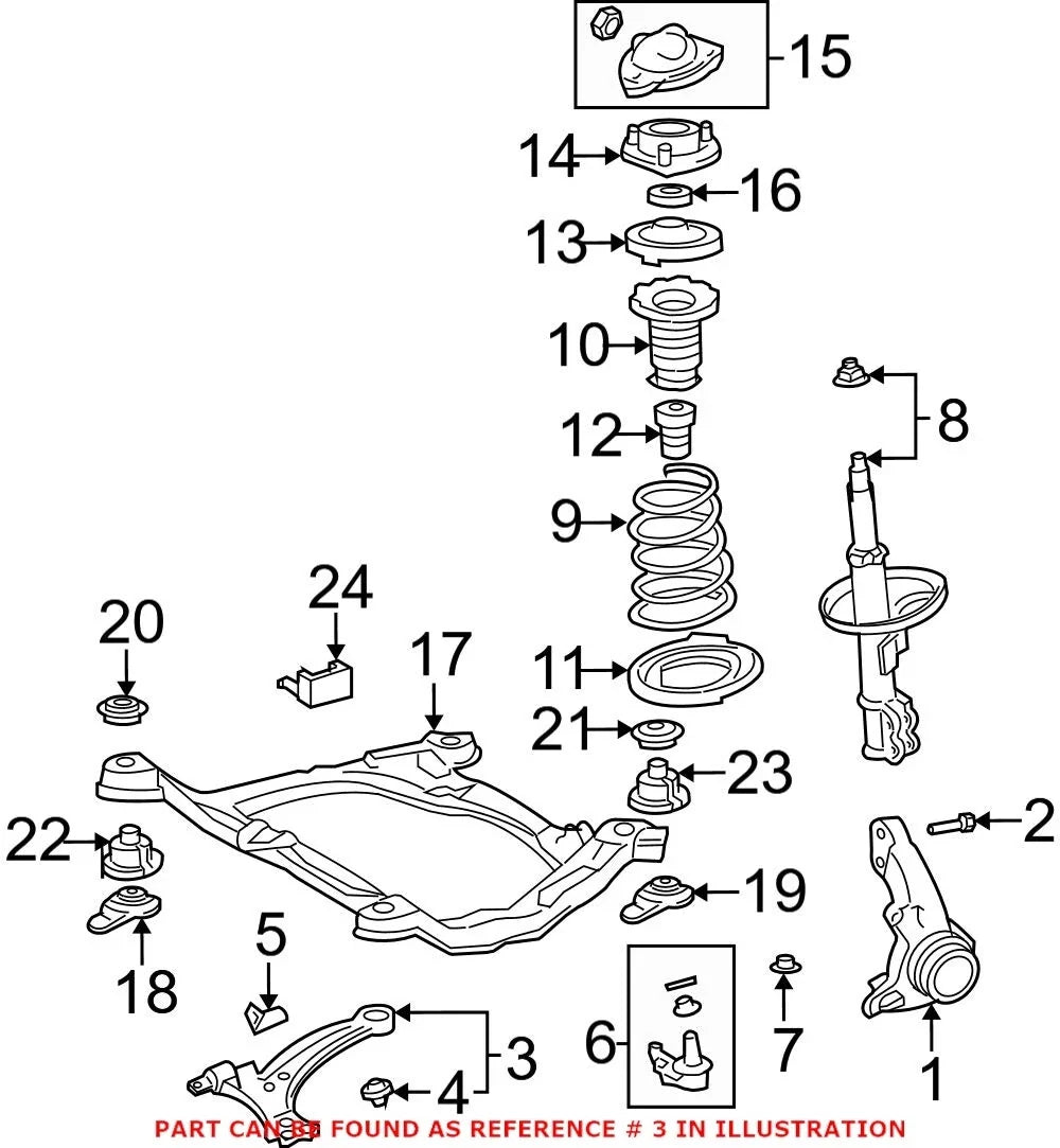 Front Passenger Right Suspension Control Arm for Lexus ES300 ES330 (1992–2006)