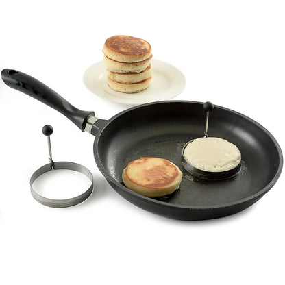 Set of 2 Norpro Stainless Steel Round Egg/Pancake Rings (3.75")