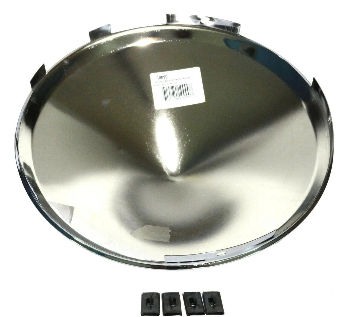 Pair of Front Hub Caps for Universal Fit Steel Wheel (UP#10099) Chrome