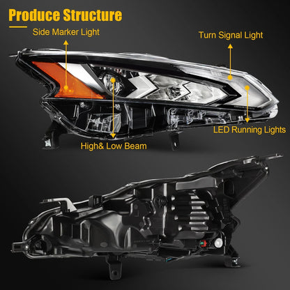 Right Side LED DRL Headlight for Nissan Altima (2019–2022)