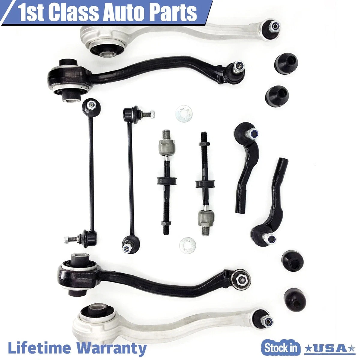 10pc Front Suspension Control Arms for Mercedes-Benz C32 AMG CLK320 CLK350 (2001–2008)