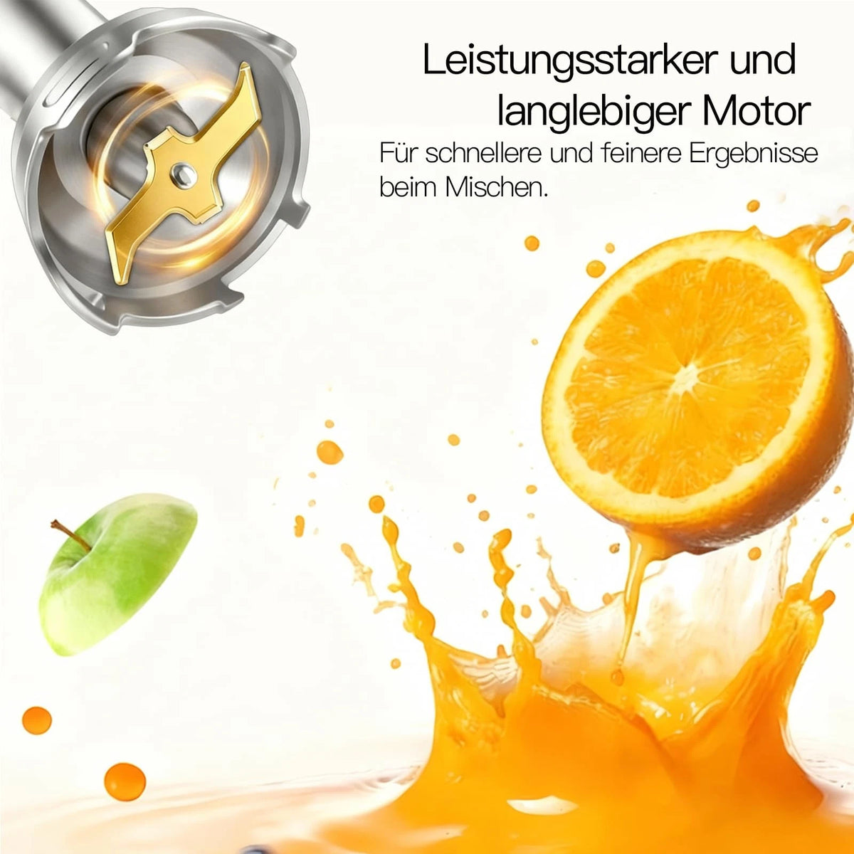Handheld Electric Blender 12-Speed Stainless Steel 5-in-1
