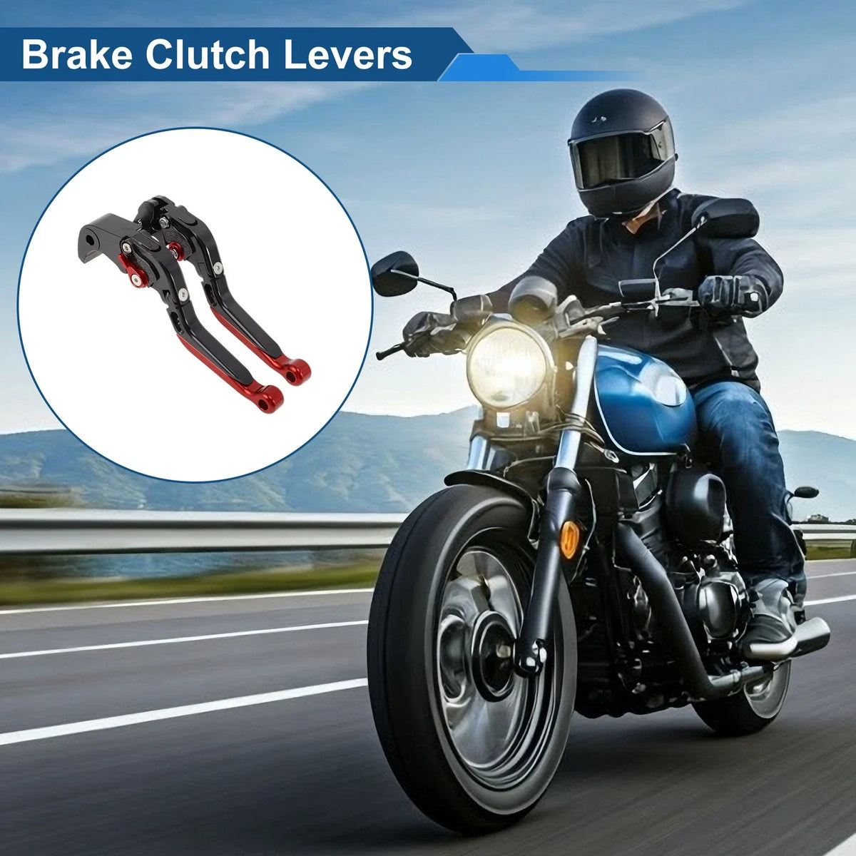 Brake Clutch Levers for Suzuki GSX-S1000/F/S/ABS (2015–2020) Black Red