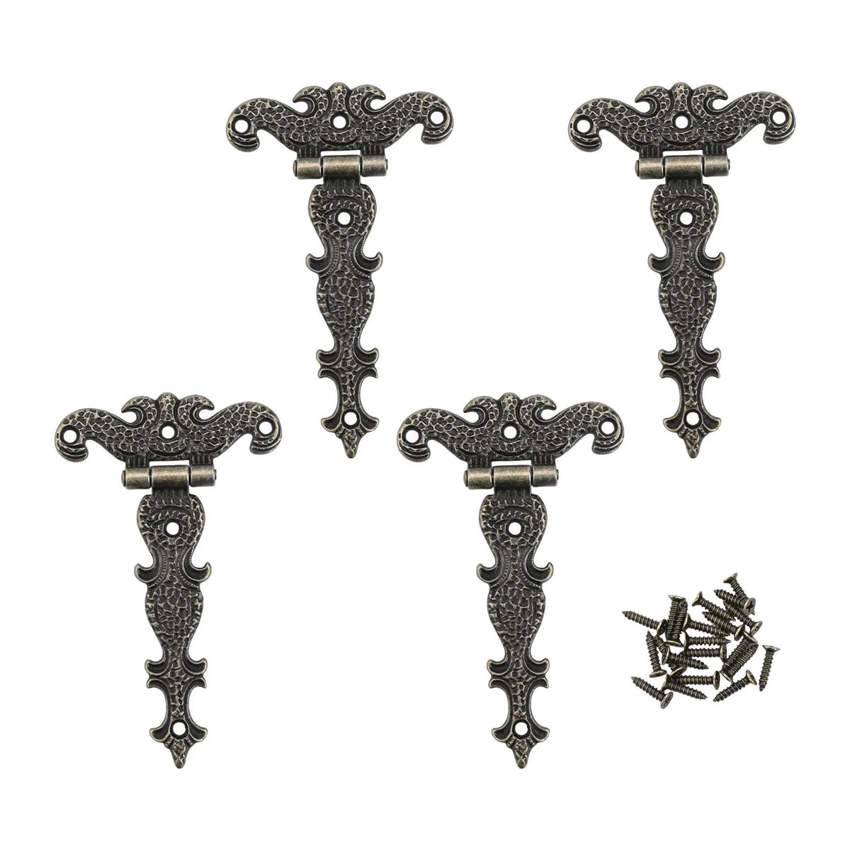 Set of 4 Zinc Alloy Antique T Hinges for Various Applications