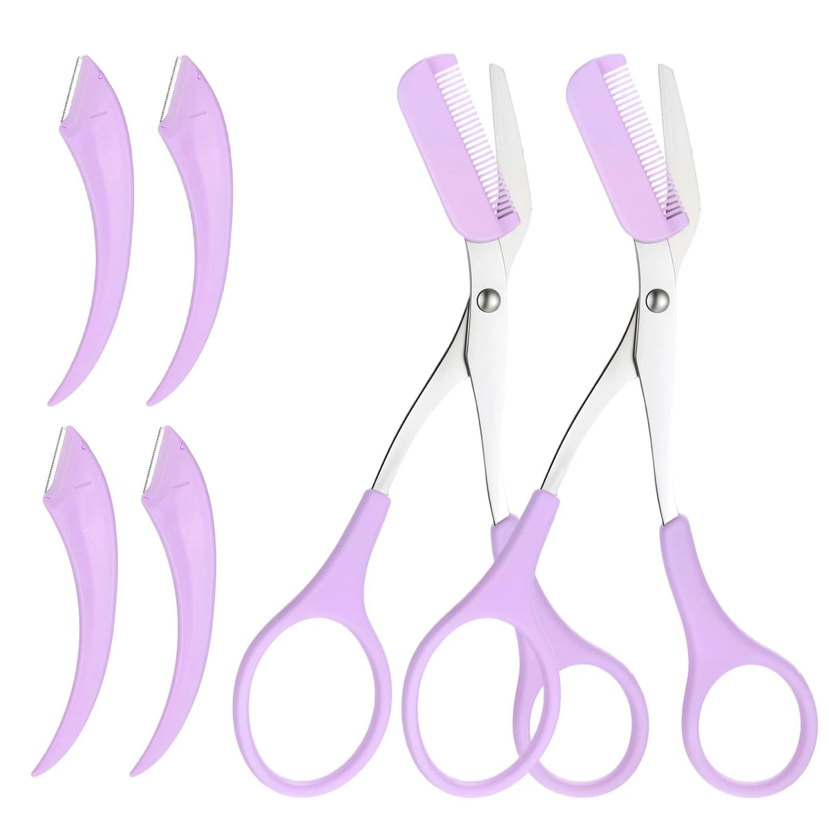 2X Eyebrow Scissors with Comb for Universal Use (13cm x 5cm x 10cm x 2.3cm)